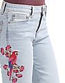 Aeropostale Mid Rise Embroidered Boyfriend Jeans