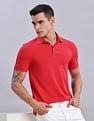 Tommy Hilfiger Mens Red Solid Polo Shirt