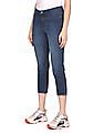 Aeropostale Women Blue Mid Rise Ankle Length Jeans