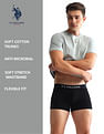USPA Innerwear Anti Microbial Solid OET13 Trunks - Pack Of 3
