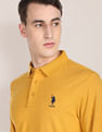 U.S. Polo Assn. Heathered Long Sleeve Polo Shirt
