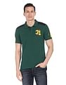 AD by Arvind Contrast Sleeve Sporty Polo Shirt
