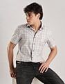 Calvin Klein Checks Slim-Fit Twill Woven Shirt