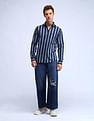 Flying Machine Slim Fit Vertical Striped Shirt
