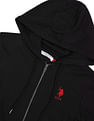 U.S. Polo Assn. Women Full Zip Placket Solid Sweatshirt