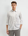 Arrow Sport Vertical Striped Cotton Shirt