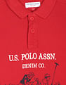 U.S. Polo Assn. Kids Graphic Print Cotton Polo Shirt