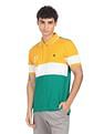 AD by Arvind Panelled Cotton Colour Block Polo Shirt