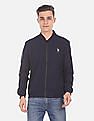 U.S. Polo Assn. Men Navy Solid Bomber Jacket