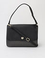 Tommy Hilfiger Logo Black Pvc Hand Bag