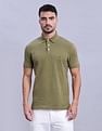 Tommy Hilfiger Mens Green Solid Polo Shirt