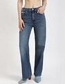 Calvin Klein Jeans Womens Light Washed Wide Leg Jeans