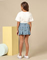 U.S. Polo Assn. Kids Girls Denim Pleated Skorts