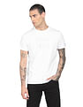 Tommy Hilfiger Men White Slim Fit Applique Flag T-Shirt