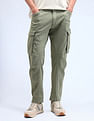 Flying Machine Relaxed Fit Solid Trousers