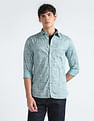 Flying Machine Abstract Print Cotton Shirt