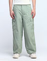 Flying Machine Cobain Loose Fit Solid Cargos