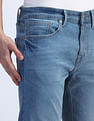 Flying Machine Slash Slim Tapered Fit Jeans