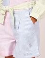 U.S. Polo Assn. Kids Girls Vertical Striped Shorts
