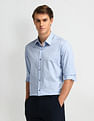 Arrow Newyork Pinstriped Slim Fit Shirt