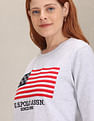 U.S. Polo Assn. Women Heathered Brand Embroidered Sweatshirt