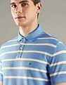 Tommy Hilfiger Striped Regular Fit Cotton Polo T-Shirt