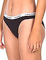 Calvin Klein Underwear Women Assorted Elasticized Waist Solid Bikini Briefs - Pack of 3