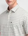 Arrow Sport Micro Checked Cotton Shirt