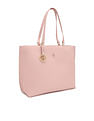 Tommy Hilfiger Solid Pink Pu Tote Bag