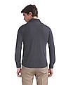 USPA Tailored Blue Slim Fit Printed Shirt
