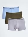 Calvin Klein Underwear Low Rise Microfibre Stretch Trunks - Pack Of 3