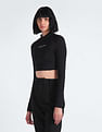 Tommy Hilfiger Cropped Mock Collar Top