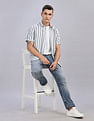 Tommy Hilfiger Striped Regular Fit Plain Woven Shirt