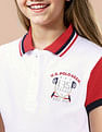 U.S. Polo Assn. Kids Girls Knife Pleat Cotton Dress