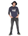 Flying Machine Long Sleeve Cotton T-Shirt