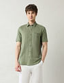 Arrow Sport Pure Linen Slim Fit Shirt