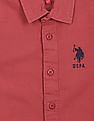 U.S. Polo Assn. Kids Boys Spread Collar Solid Shirt