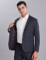 Tommy Hilfiger Solid Regular-Fit Polyester Single Breasted Blazer