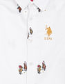 U.S. Polo Assn. Kids Boys Brand Print Dobby Shirt