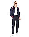 Tommy Hilfiger Men Navy Solid Flat Casual Trousers