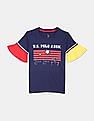 U.S. Polo Assn. Kids Contrast Bell Sleeve Brand Print T-Shirt