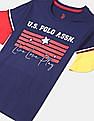 U.S. Polo Assn. Kids Contrast Bell Sleeve Brand Print T-Shirt