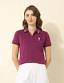 U.S. Polo Assn. Women Regular Fit Solid Polo Shirt