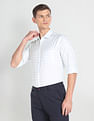 Arrow Tartan Check Slim Fit Auto Press Shirt