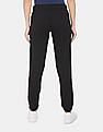 Aeropostale Women Black Mid Rise Brand Printed Joggers