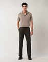 Arrow Sport Solid Dobby Autopress Flx Trousers