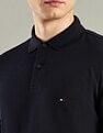 Tommy Hilfiger Solid Regular-Fit Cotton Polo T-Shirt