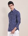 U.S. Polo Assn. Rounded Cuff Star Print Cotton Casual Shirt