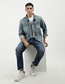 Calvin Klein Jeans Slim Fit Solid Denim Jacket