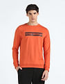 Flying Machine Crew Neck Typographic Print Sweatshirt